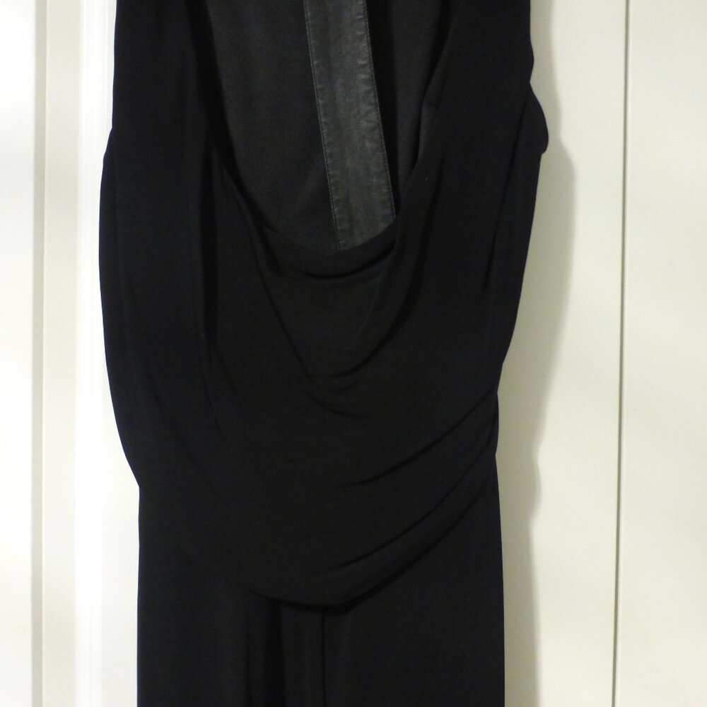 BEBE Black T-back mini dress with faux leather belt and trim - Picture 11 of 12